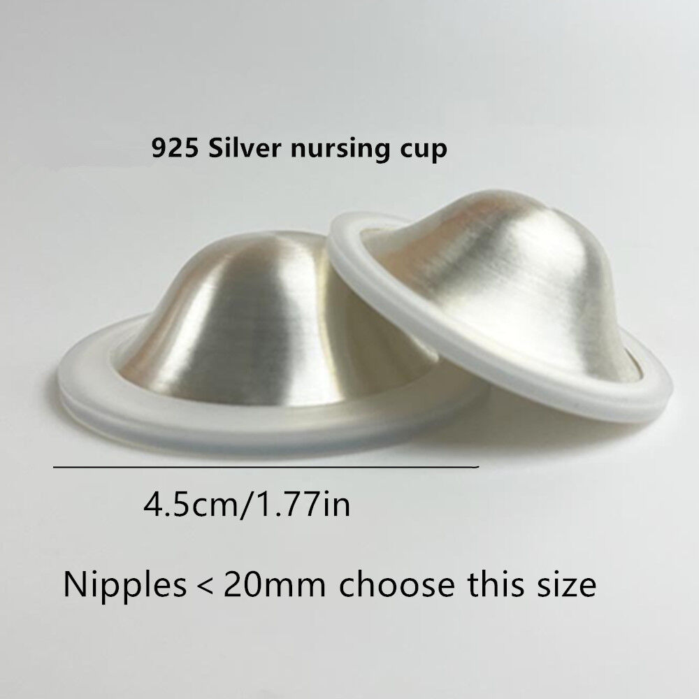 925 Sterling Silver Nipple Cups for breastfeeding