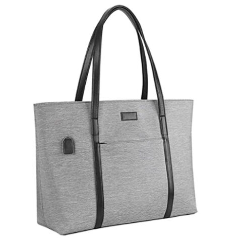 Women's Tote Bag For Work - Fits 14 Inch Laptop, USB Port, Teacher Bag, Office Shoulder Bag With Lots Of Pockets