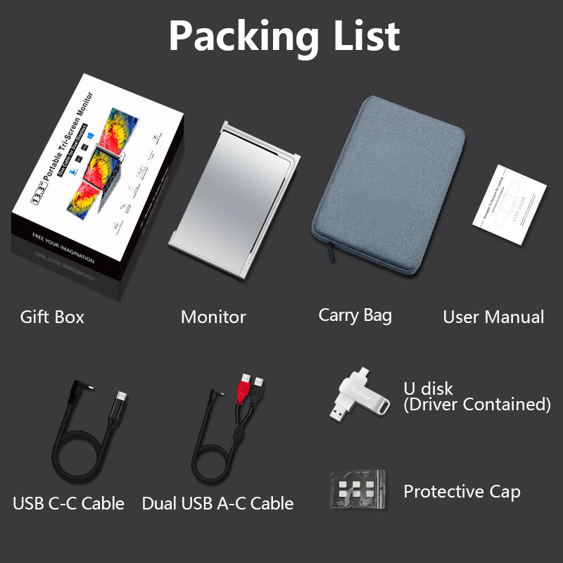 Buy Wholesale China Factory Supply Tri Screen Fhd Hdr Ips Portable Dual ...