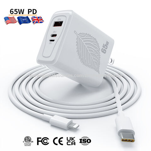 Compre Tipo De Carga Rápido Del Usb Del Puerto De Gan 3 Del Paladio 65w Del  Cargador Multifuncional Del Nuevo Diseño Relámpago De C Para Ios Y Android  y Carga Rápida de