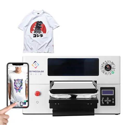 A4 size DTG tshirt flatbed printer with textile ink Direct to Garment  T-Shirt Printing Machine phone case pvc card printer - AliExpress