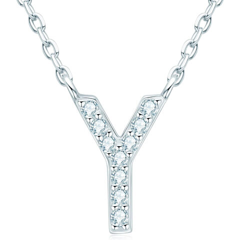 Diamond Initial Letter Necklace A-Z