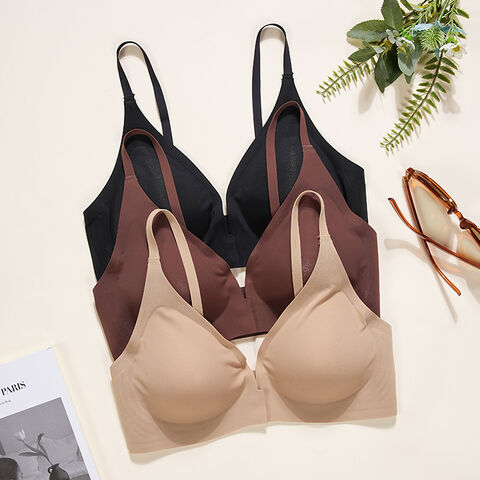 Buy Wholesale China High Quality V-neck Brasier Sin Costura Laser Cut  Padded Bralette Wireless Front Closure Seamless Jelly Bra For Women &  Seamless Jelly Bra at USD 4.11