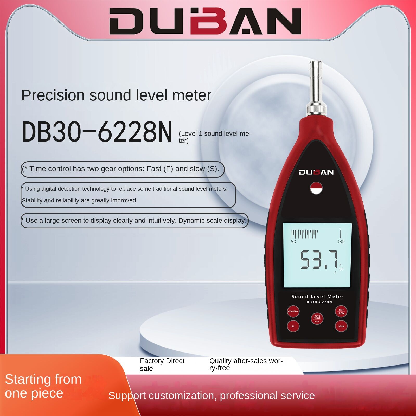 Precision Sound Level Meter Db30-6228n, Sound Decibel Meter, Sound ...