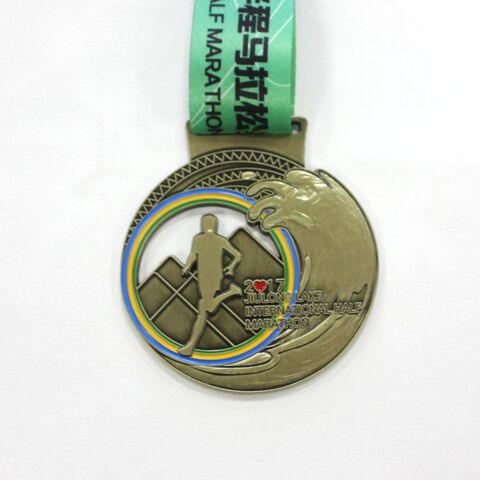 Médaille sportive en plaqué or/argent/bronze, 2.5 pouces de