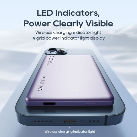 OEM قابلة للتخصيص بطارية مغناطيسية محمولة رقيقة جدا Magsafe باور بنك 5000mAh شحن لاسلكي PD شحن سريع