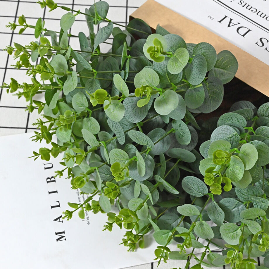 Buy Wholesale China Hot Sale 16 Branches Artificial Eucalyptus Greenery