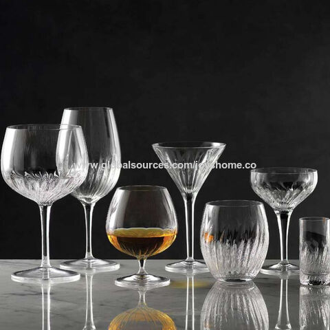 Set of 2 Hand Made Vintage Crystal Glasses, Brandy & Cognac Snifter,  Old-Fashioned Glassware 