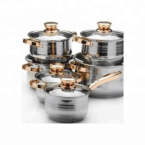 12PCS Stainless Steel Cookware in Set in Apple Shape with Gold Plated  Handle and Knob - China Kitchenware and Stainless Steel Cookware price