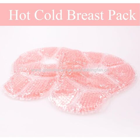 2 Pack Breast Gel Packs Round Gel Ice Packs, Hot Cold Breastfeeding Gel  Pads, Boost Milk Let-Down with Gel Packs, Heating Pad or Cold Compress, for