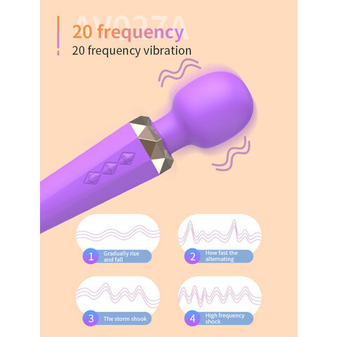 Vibrador de masaje de silicona de 10 frecuencias para mujer (púrpura) OEMG