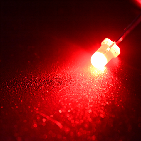 Red LED 5mm Round Wide Angle Diffused LED Light Emitting Diode Bright PCB