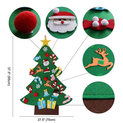 Felt Snowman - Christmas Crafts For Kids - DIY Christmas Ornaments with  Hanging Hook - Snowman for Wall Decorations for Kids