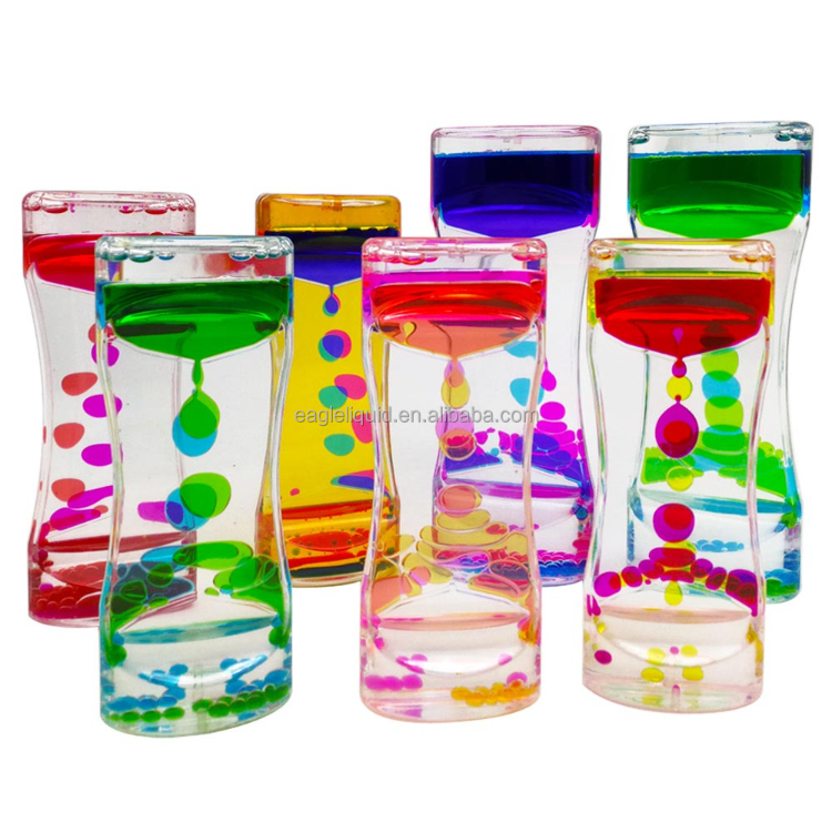 Desk Liquid Motion Spiral Toy Bubble Water Sand Plastic Gel Hourglass ...