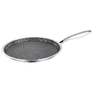 Triply Stainless Steel Open Conical Chef's Pan 20cm/2.36L in Silver