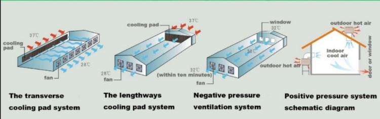 diagram greenhouse cooling pad system