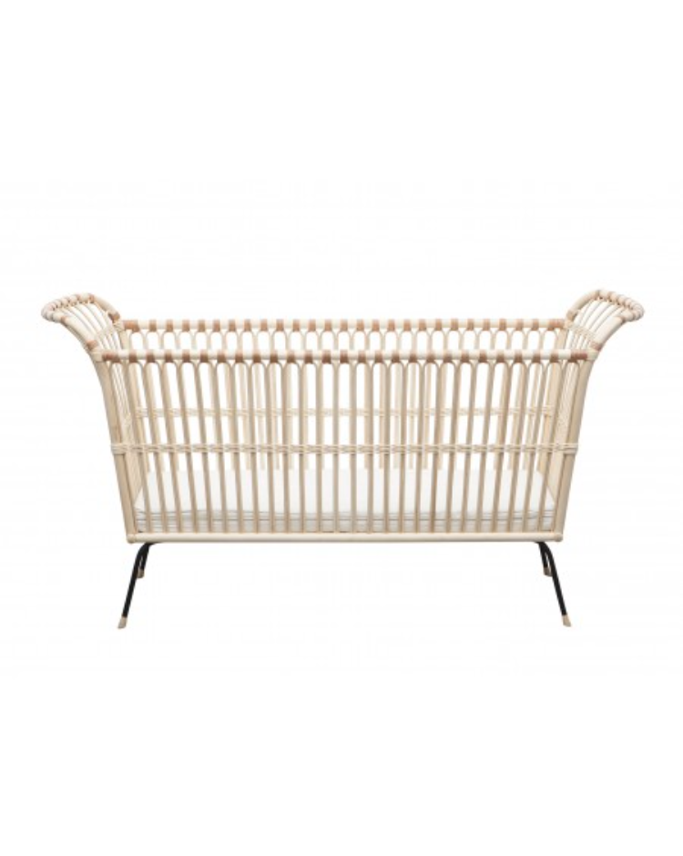 Vintage cheap rattan crib