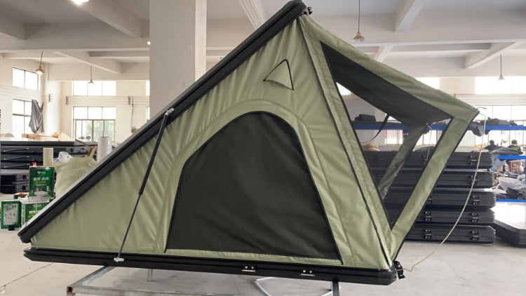 Camping Aluminum Rooftop Tent Car Triangle Hard Shell Roof Top Tent For ...