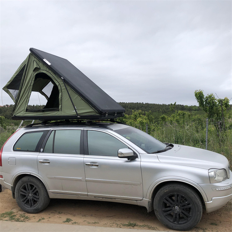 Camping Aluminum Rooftop Tent Car Triangle Hard Shell Roof Top Tent For ...