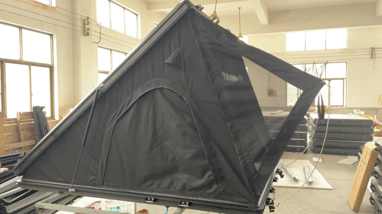 Camping Aluminum Rooftop Tent Car Triangle Hard Shell Roof Top Tent For ...