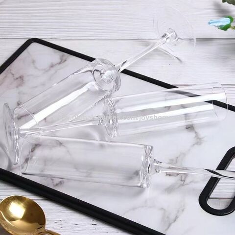 Buy Wholesale China Crystal Clear Champagne Glasses Flute Goblet  Lightweight Cylinder Champagne Wine Glasses & Goblets & Chalices at USD 1.4