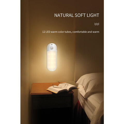 Stick-on Anywhere Portable Little Light Wireless LED Under Cabinet Lights  12-LED Motion Sensor Activated Night Light Build in Rechargeable Battery -  China Under Bed Light, Under Bed Lighting