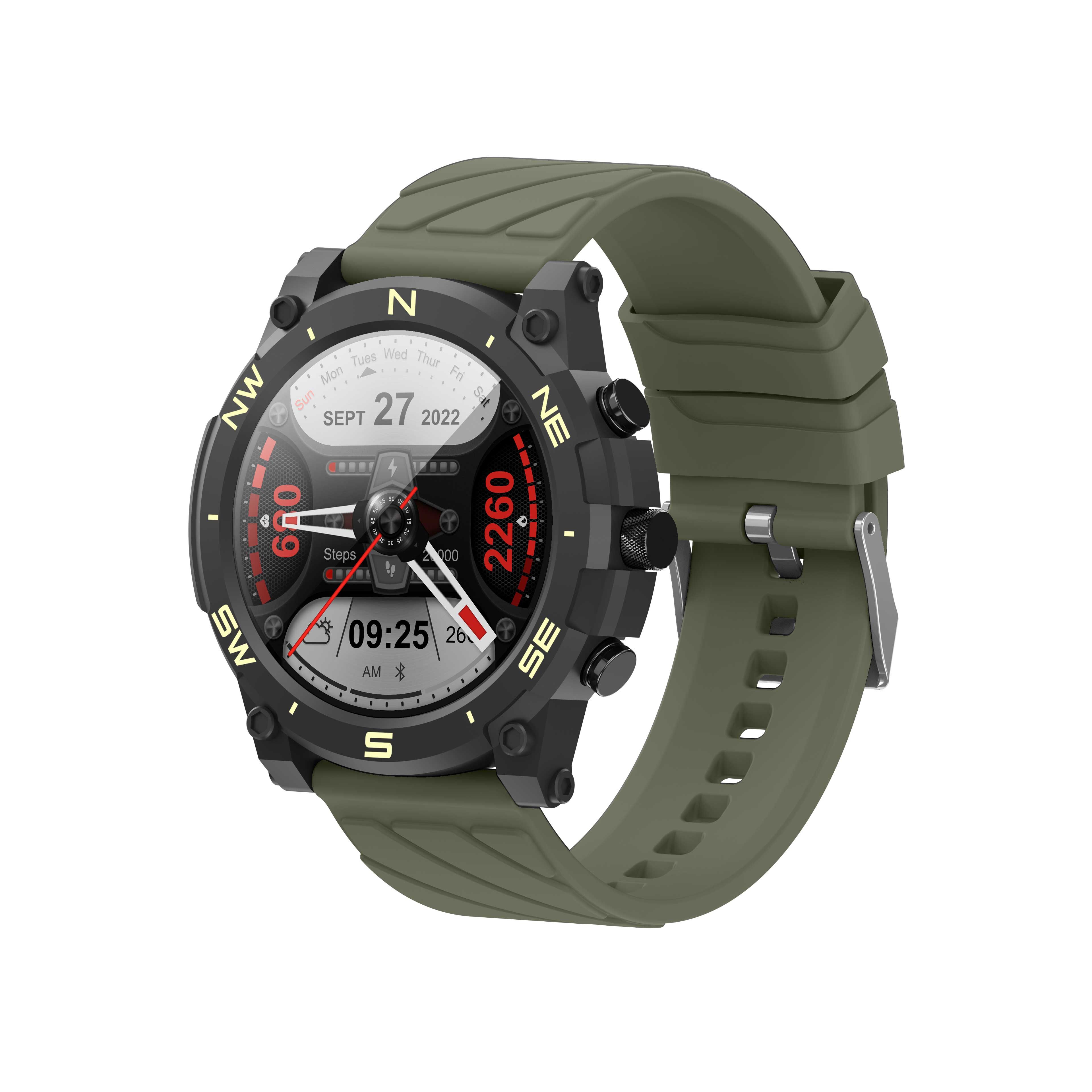 Smartwatch Militar GUCABE 1.3 ip67 LCD Tactil -Blanco