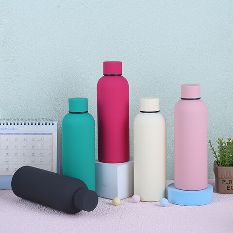 Botella de agua de acero inoxidable promocional con aislamiento al vacío de doble pared, 500 ml, para deportes