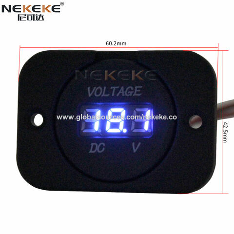 Buy Wholesale China Nekeke 12v 24v Waterproof Car Voltmeter With
