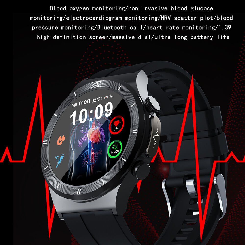 Ecg Blood Sugar Smart Watch With Hrv/ Blood Glucose/ Heart - Temu