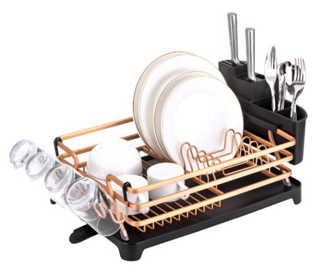Dish Drying Storage Rack With Wine Glass Holder Dish Rack With Adjustable  Swivel Spout For Kitchen Countertop - Buy Dish Drying Storage Rack With  Wine Glass Holder Dish Rack With Adjustable Swivel