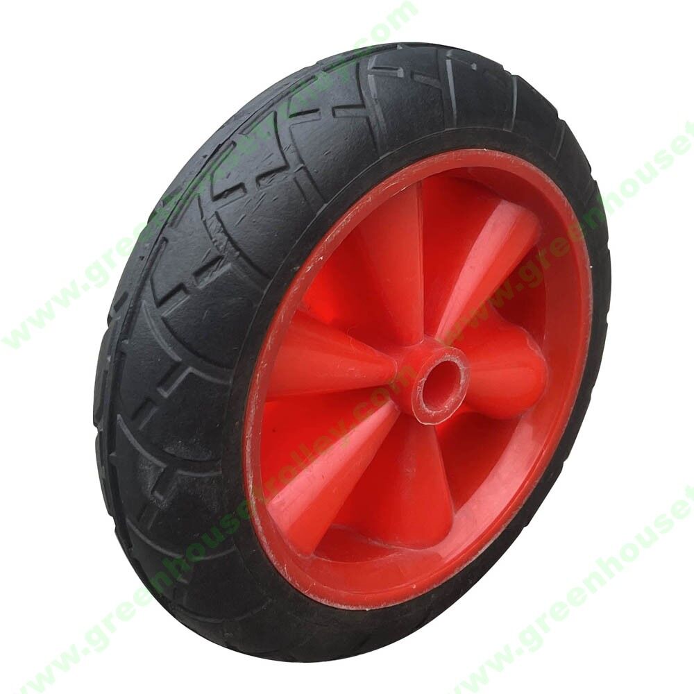 Universal Solid Rubber Wheel 6 Inch with 1/2 Axle Diameter for BBQ