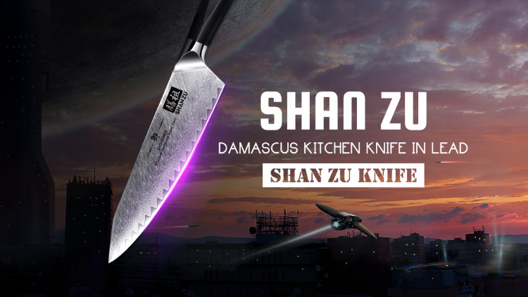 Damascus Chef Knife SHAN ZU 8 | Soleil Series