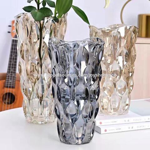 Compre Precio De Fábrica Cristal Transparente Grueso Redondo Boda Decoración  Para El Hogar Mini Versátil Claro Florero De Cristal Jarrones De Flores  Artificiales y Jarrones De Vidrio de China por 2.89 USD