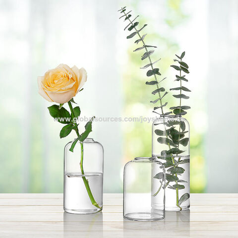 Glass Bud Vase Set of 30 Pcs, Small Glass Vases for Flowers, Mixed Color  Bud Vases in Bulk, Vintage Vases for Wedding Centerpieces, Wedding