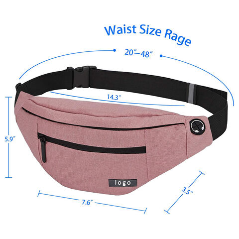 Baginning White Canvas Fanny Pack Wide Strap Crossbody Waist Bags