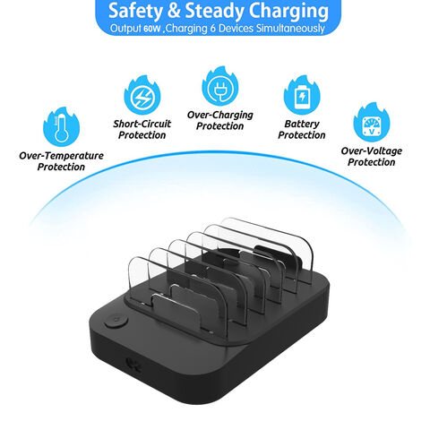 Station d'accueil multi chargeur 120W Station de charge USB 10 ports