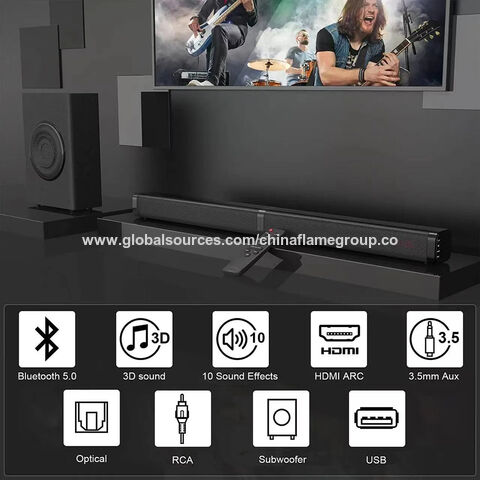 Barras de sonido Bluetooth para TV con subwoofer doble, sistema de  altavoces de