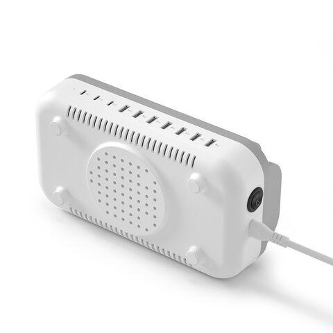 Estación de carga USB PD universal de 10 puertos para escritorio, electrónica, portátil y móvil, para múltiples dispositivos