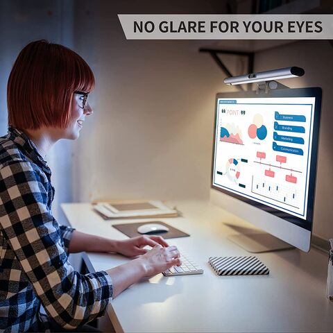 Reading Lighting USB Hanging Computer Display Screen Lamp Usb Powered Dimmable Laptop Monitor Light Bar With 1080P Webcam