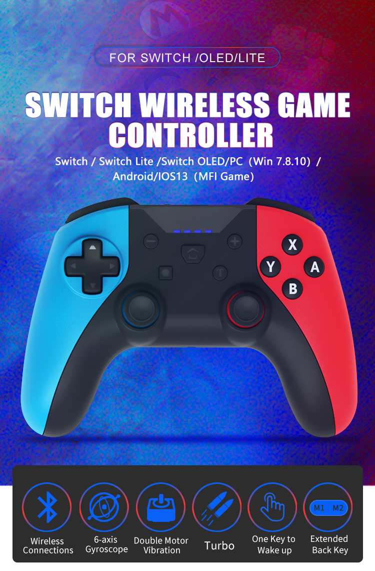 Wireless Gamepad for Mando Nintendo Switch/Switch Lite/Switch OLED