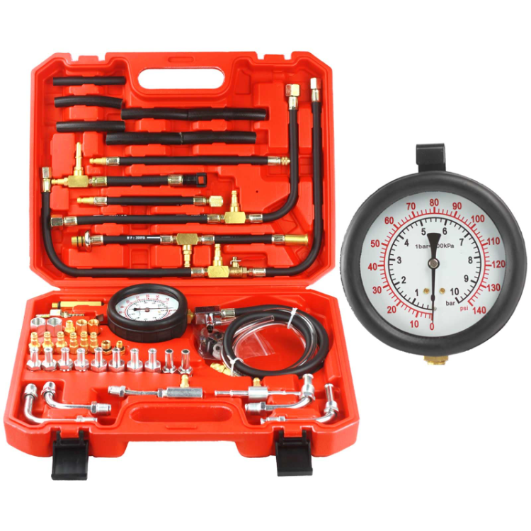 45pcs Fuel Pressure Test Kit Car Fuel Interjection Pressure Gauge