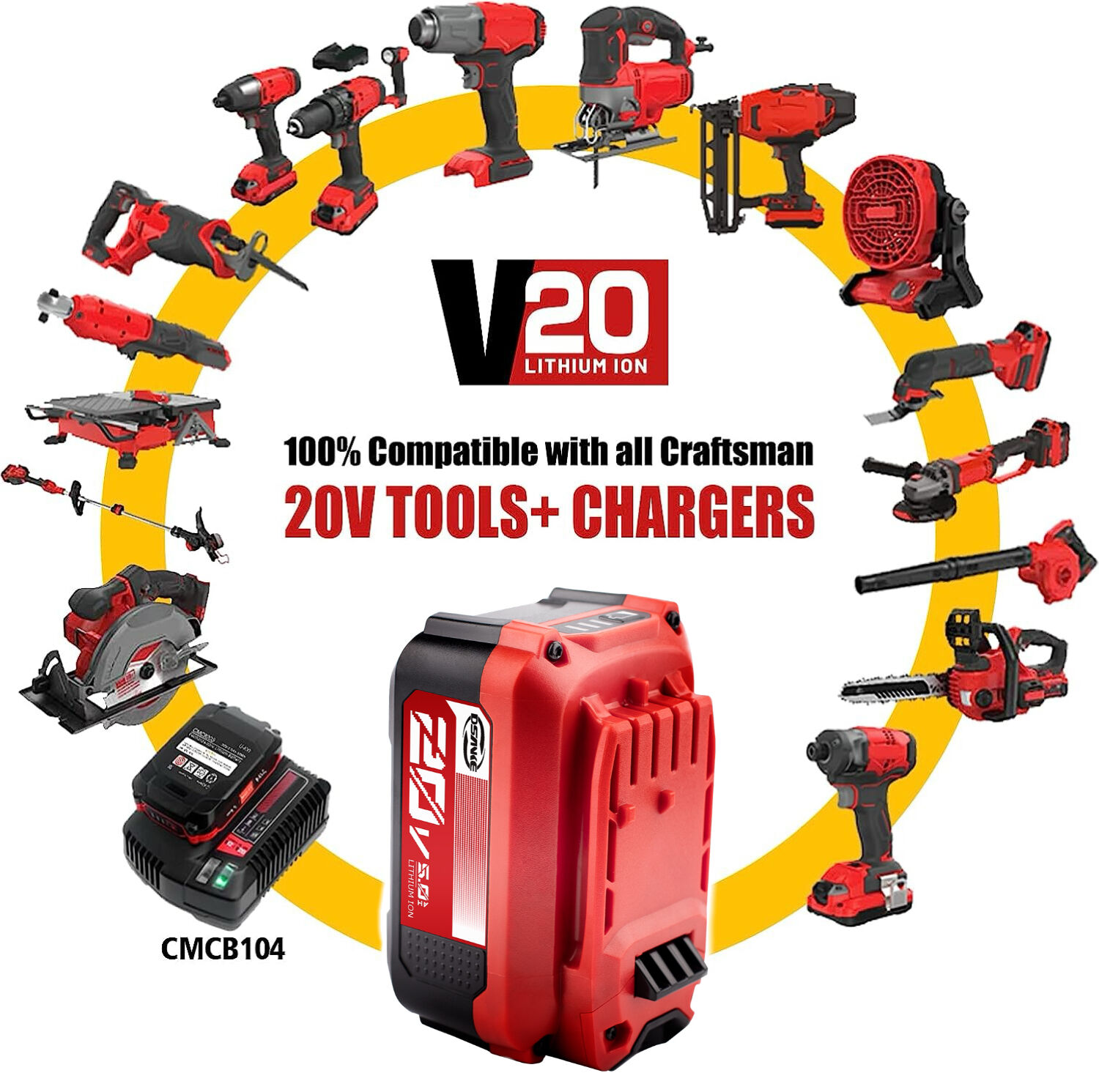 Buy Wholesale China Craftsmans Batteries 5ah Replacement Cordless