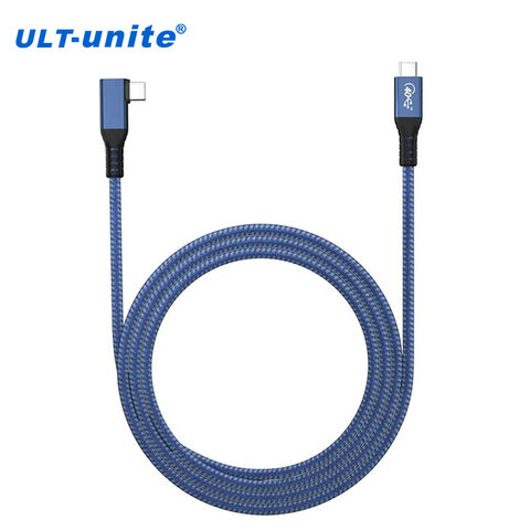 USB-C Male to USB-C Female Angled Cable USB 3.2 Gen3 20Gbps 240W 1m