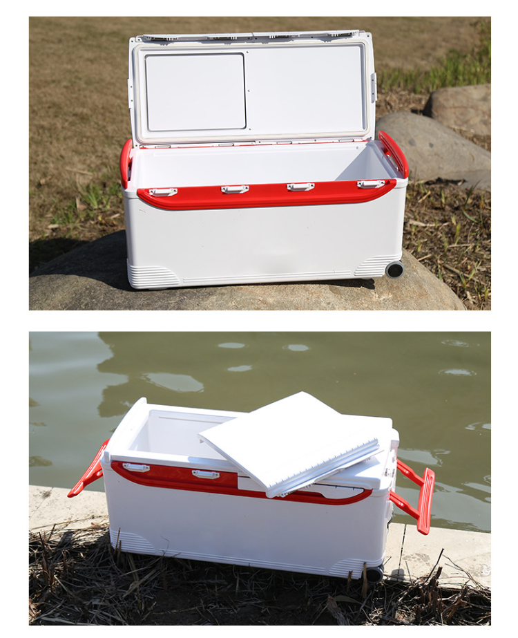 Alocs Multifunction Retro Custom Outdoor Rotomolded Ice Chest Coolers Box  Camping Insulated Fishing Tackle Box With Wheels - Buy China Wholesale  Retro Cooler Box $42