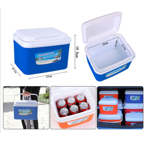 Insulated Cooler Box 8L Portable Outdoor Camping Picnic Ice Box Frozen Waterproof Storage Plastic Cooler Box