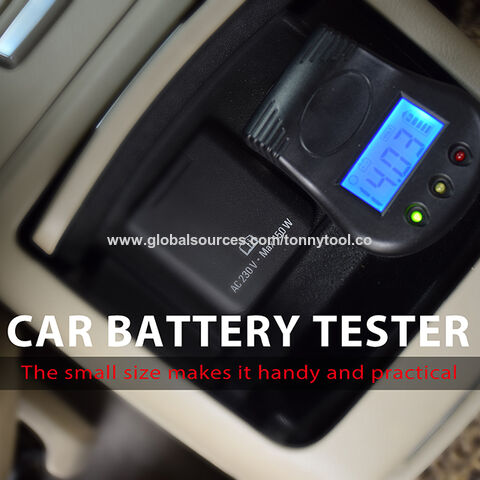 Probador/Analizador de Voltaje de Batería y Alternador de Vehículo con Pantalla LCD para Baterías Automotrices de DC12V