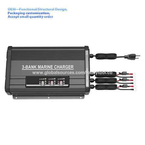 Buy Wholesale China 3-bank, 60a(20a/bank) Smart Marine Battery Charger, 12v  Waterproof Onboard Boat Charger For Flooded, Agm,lifepo4 Batteries & Battery  Charger at USD 150