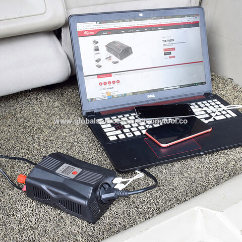 Convertisseur de Puissance de Voiture 200W DC 12V vers Prise CA 220V avec Écran LCD Numérique