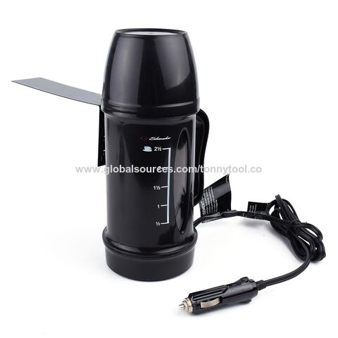 Car Heating Cup Coffee Maker 12V Travel Portable Pot Heated Thermos Mug  Kettle